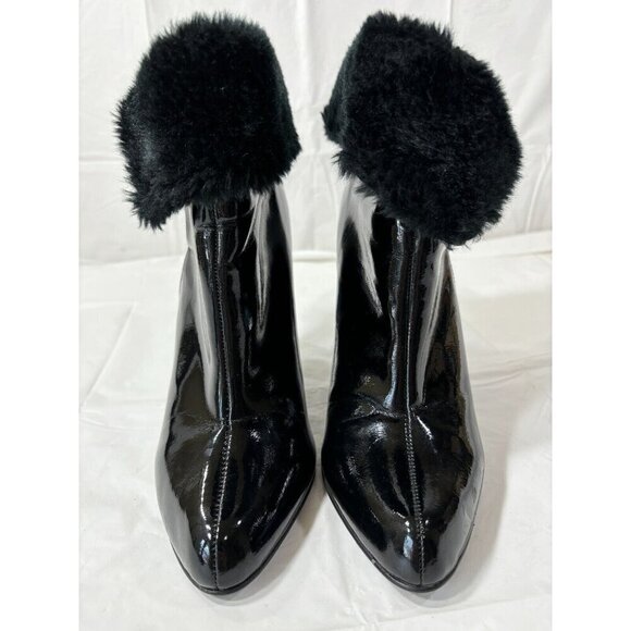 Colin Stuart For Victoria's Secret  Booties High Heels Suede Fur Buckle Size 9 B - Picture 5 of 13